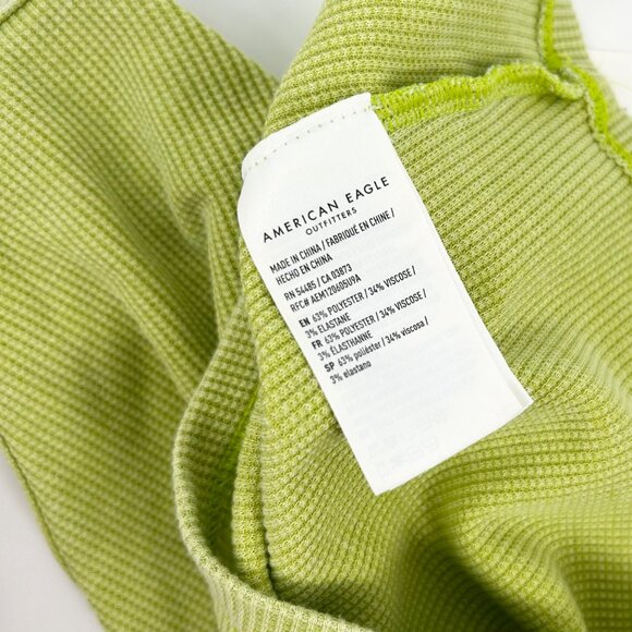 NWT American Eagle Green High Neck Cropped Tank Top - Picture 4 of 5